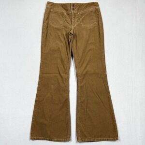 Vintage GAP Pants Women 10 Corduroy Low Rise Flare Wide Leg Patch Pocket 90s Y2K